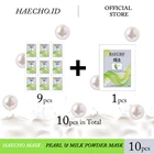 Pearl & Milk Bubuk Mask Peel Off - Haecho  ( 10 pcs ) 1
