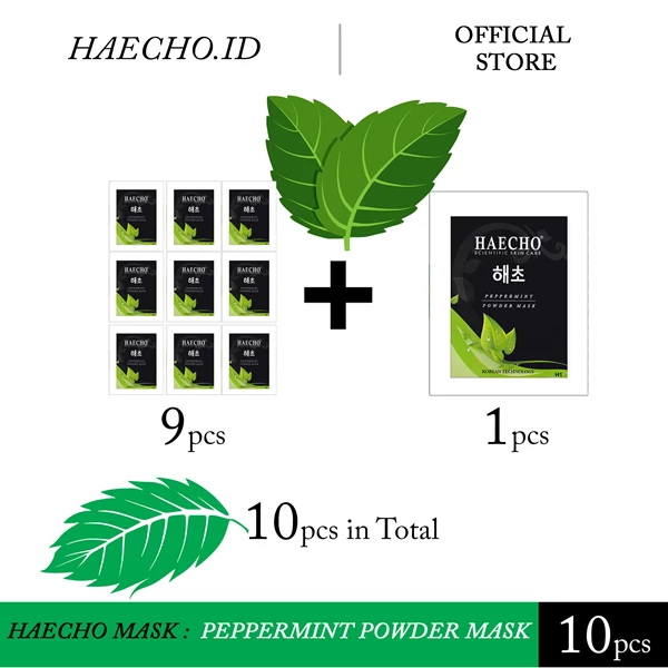 Peppermint  Bubuk  Mask Peel Off - Haecho (10cps)